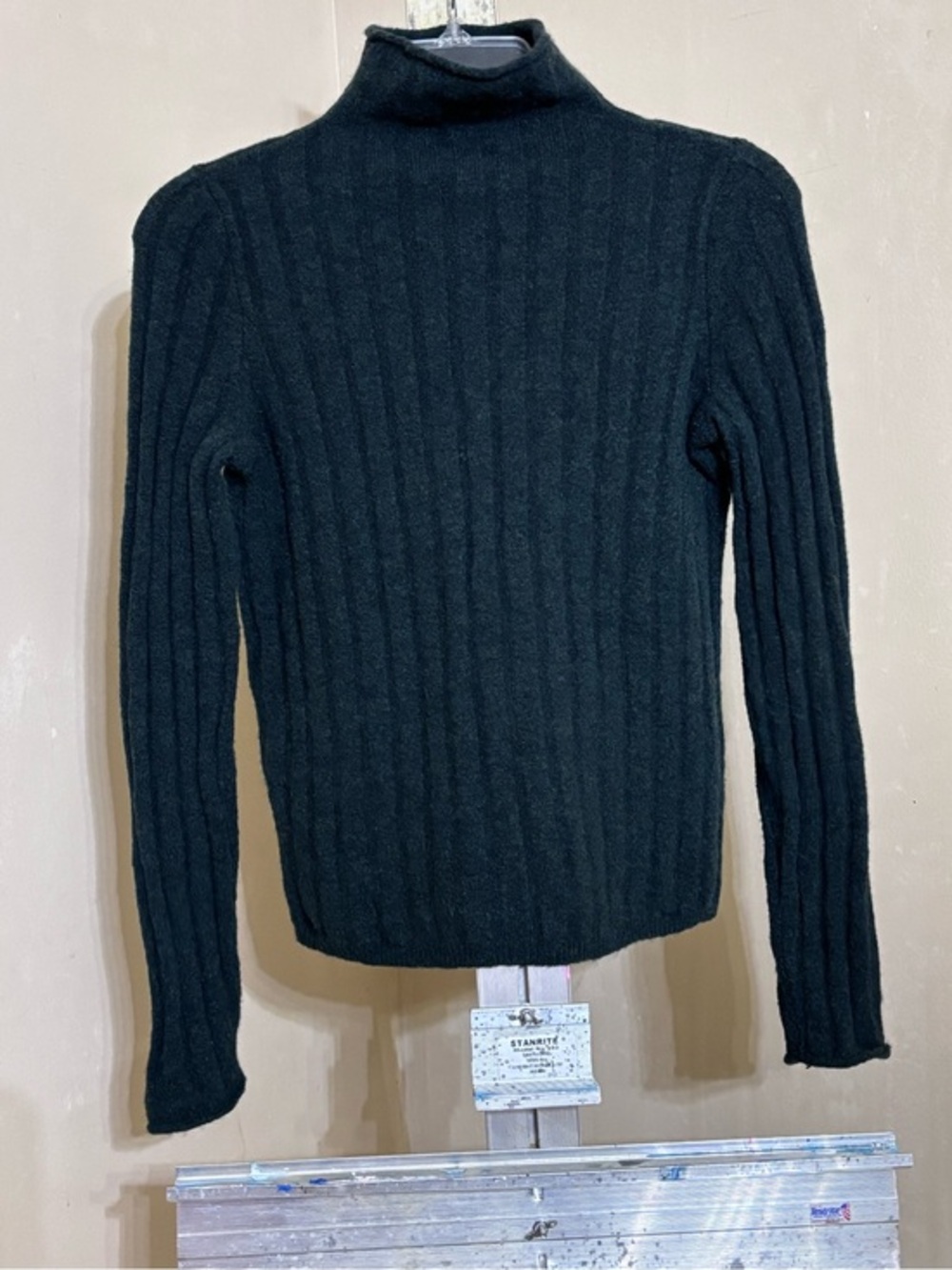 Madewell Hunter Green Ribbed Knit Turtleneck Sweater Pullover Cozy Minimalist XS